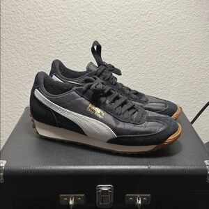 Puma Black and White Easy Rider Sneaker